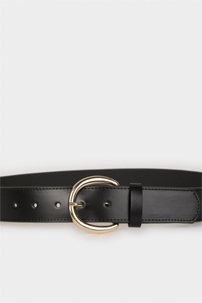 Kadın Büyük Toka Suni Deri Jean Kemeri