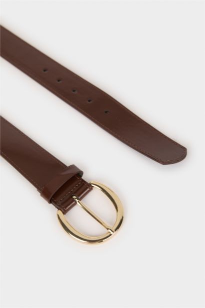 Kadın Büyük Toka Suni Deri Jean Kemeri