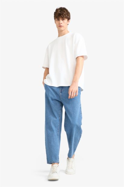 Regular Hem Denim Trousers