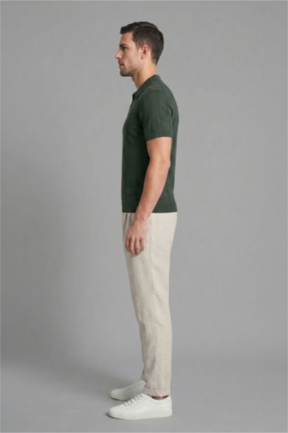 Standard Fit Knit Short Sleeve Polo T-shirt