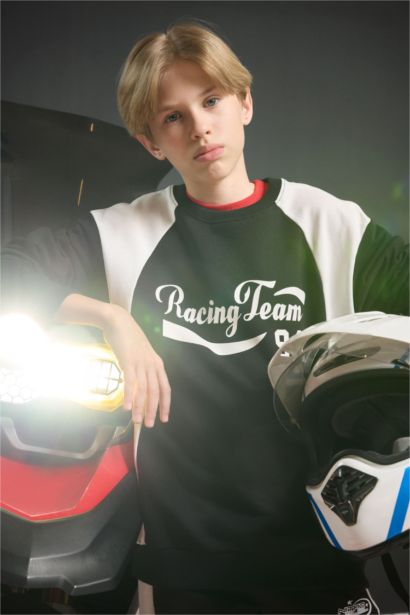 Boy Crew Neck Printed Sweatshirt