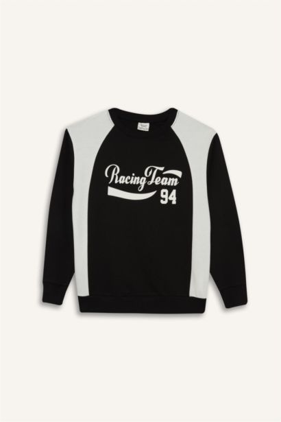 Boy Crew Neck Printed Sweatshirt