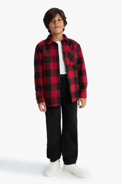 Standart Paça Pelüş Astar Jogger Pantolon Erkek Çocuk