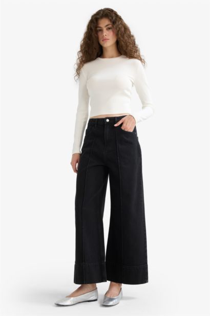 Wide Leg High Waist Long Jeans