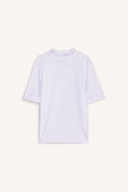 Yarım Balıkçı Yaka Fitilli Kaşkorse Tişört