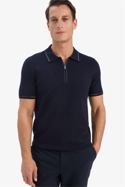 T-shirt Polo en maille à manches courtes Coupe standard