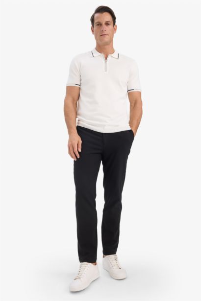 Coupe standard Tricot Polo à manches courtes