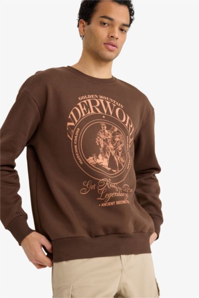 Boxy Fit Printed Sweatshirt