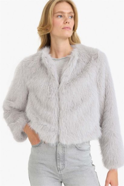 Regular Fit Fur Faux Fur