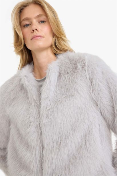 Regular Fit Fur Faux Fur