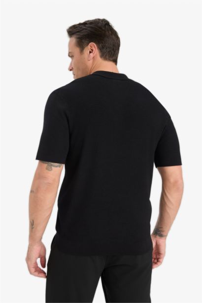 Standard Fit Knitwear Short Sleeve Polo T-Shirt