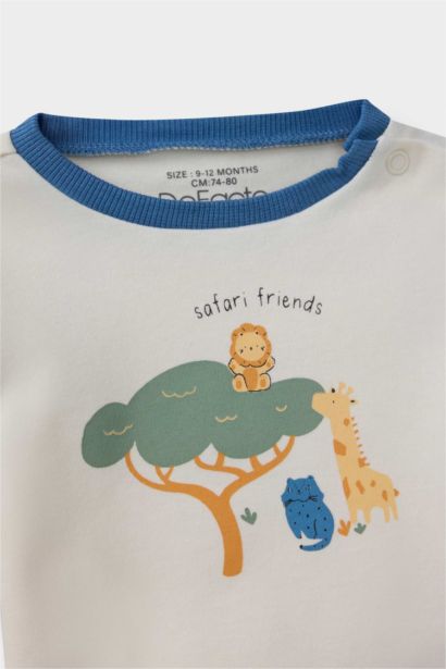 Baby Boy Safari Printed T-Shirt Sweatpants 2 Piece Set