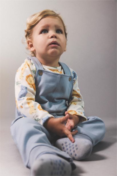 Baby Safari Printed T-Shirt Jumpsuit 2 Piece Set