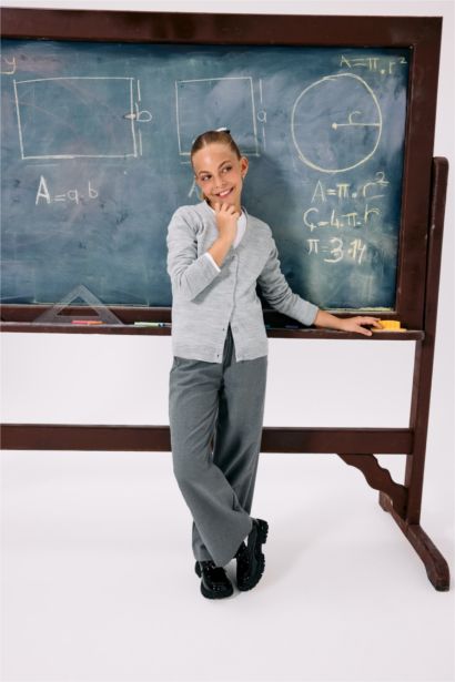 Pantalon large à taille élastique pour fille