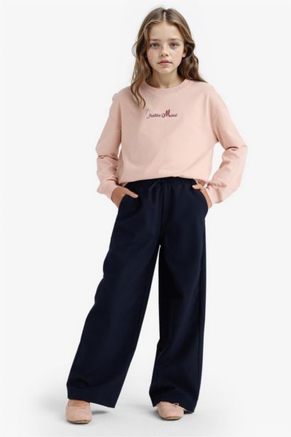Pantalon à jambes larges pour fille