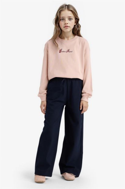 Pantalon à jambes larges pour fille