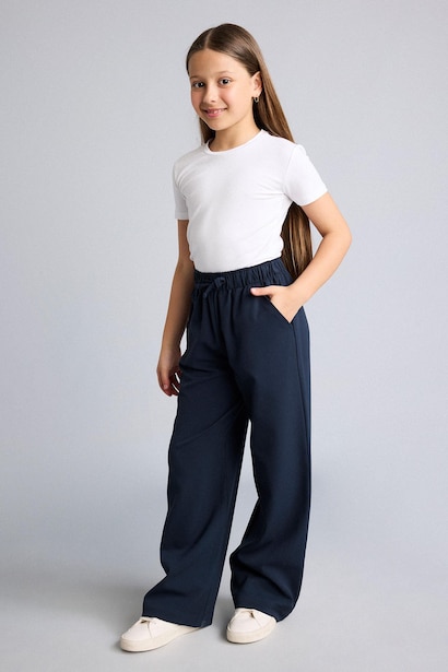 Pantalon à jambes larges pour fille