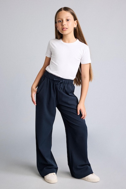 Pantalon à jambes larges pour fille