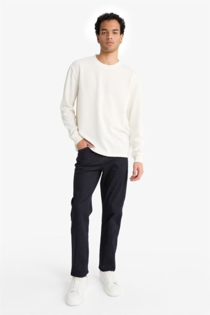 Regular Fıt Bisiklet Yaka Uzun Kollu Body