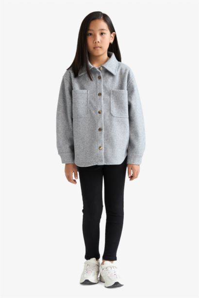 جاكيت قميص بناتي كم طويل