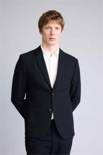 Modern Fıt Penye Blazer Ceket