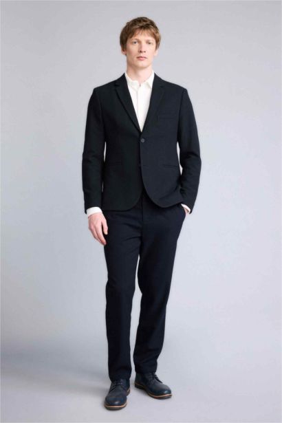 Modern Fıt Penye Blazer Ceket