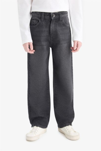 بنطرون جينز أولادي وايد ليج برجل عادي