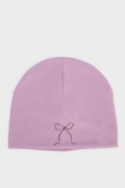 Baskılı Pamuklu Bere Kız Çocuk