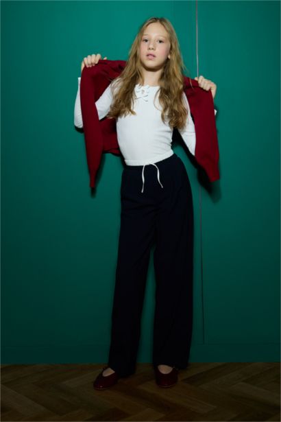 Girl Straight Wide Leg Trousers