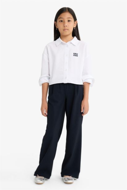 Girl Straight Wide Leg Trousers