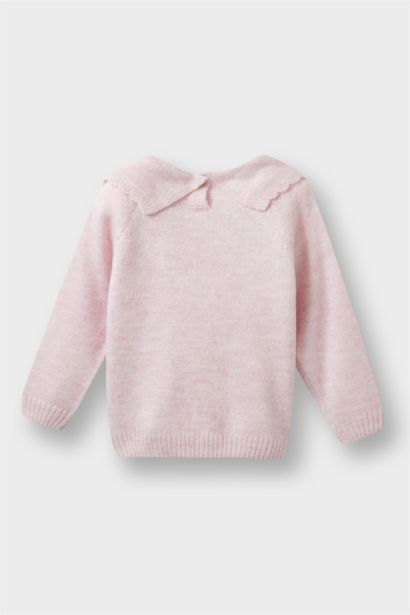 Baby Girl Regular Fit Big Neck Pullover