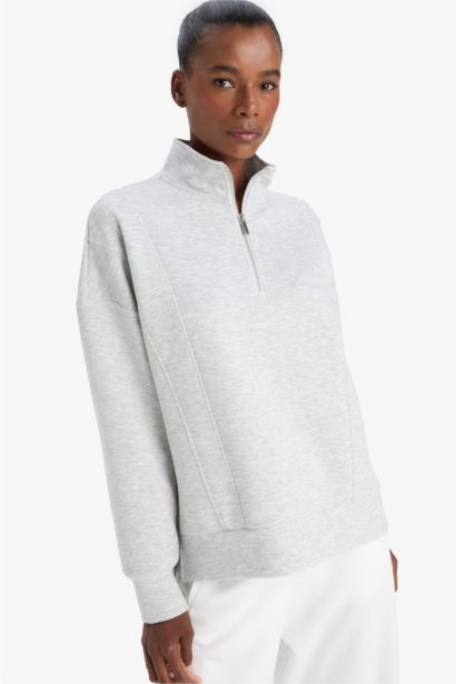 Oversize Fit Scuba Fabric Sweatshirt