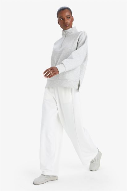 Oversize Fit Scuba Fabric Sweatshirt