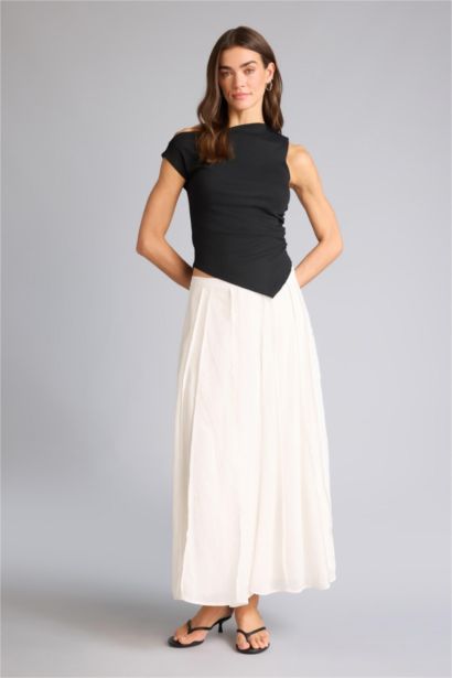 Slim Fit Ribana One Shoulder Tank Top