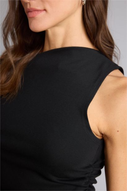 Slim Fit Ribana One Shoulder Tank Top