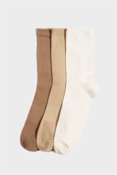 Woman Basic 3 piece Long Socks