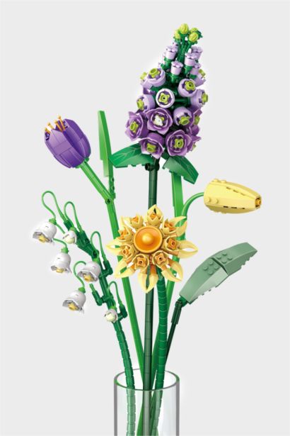 Renkli Çiçek Buketi Blok Set