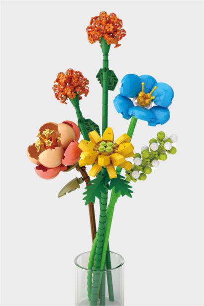 Renkli Çiçek Buketi Blok Set