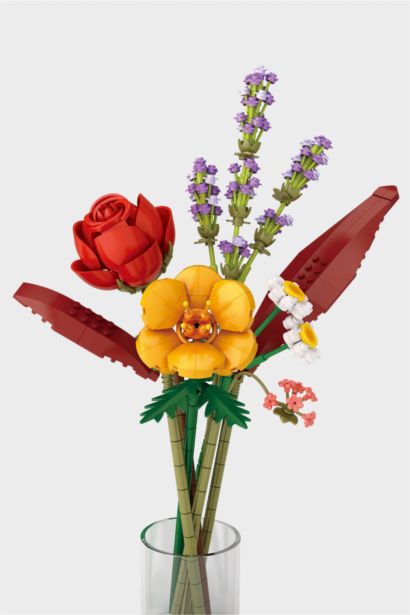 Renkli Çiçek Buketi Blok Set