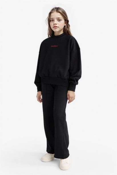 سيت بناتي سويت شيرت وبنطلون بجامة رياضي - قطعتين