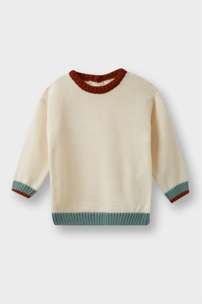 Baby Boy Crew Neck Knit Pullover