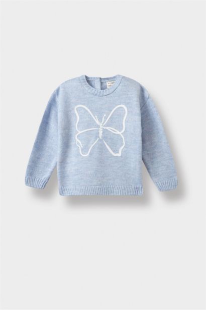 Baby Girl Regular Fit Crew Neck Pullover