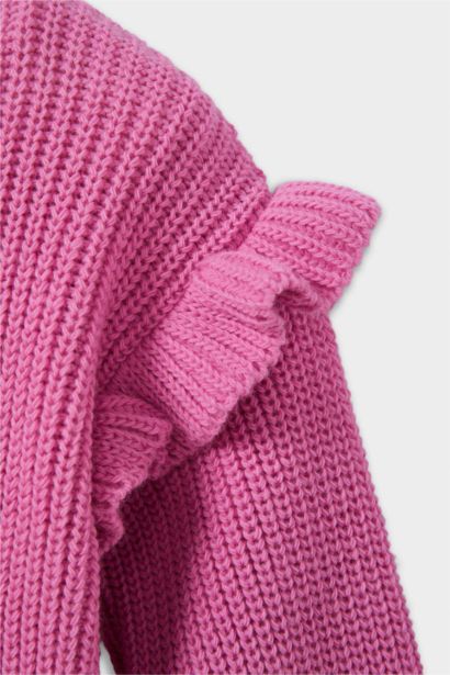 Pull en tricot à col rond pour bébé fille