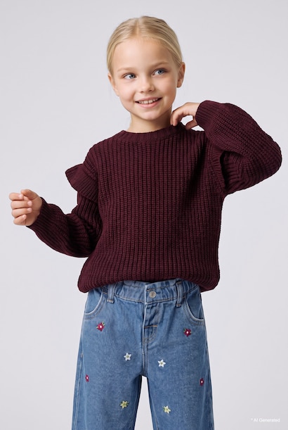 Baby Girl Regular Fit Crew Neck Pullover