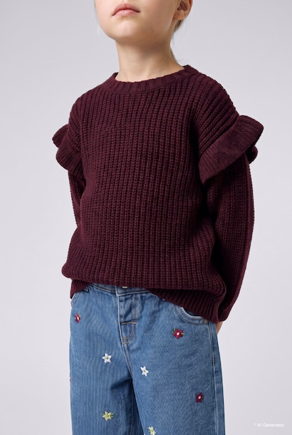 Baby Girl Regular Fit Crew Neck Pullover