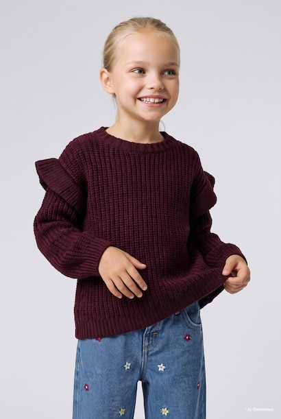 Baby Girl Regular Fit Crew Neck Pullover