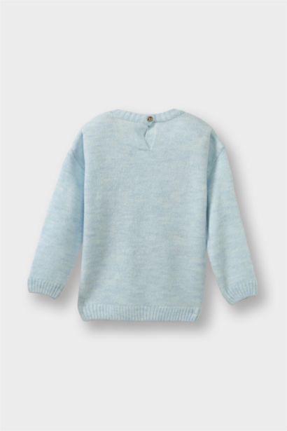 Baby Girl Regular Fit Animal Crew Neck Pullover