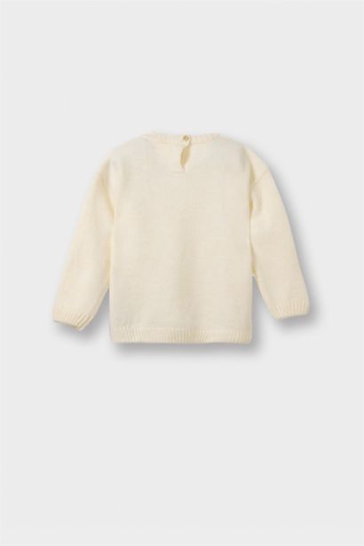 Baby Girl Regular Fit Crew Neck Animal Print Pullover