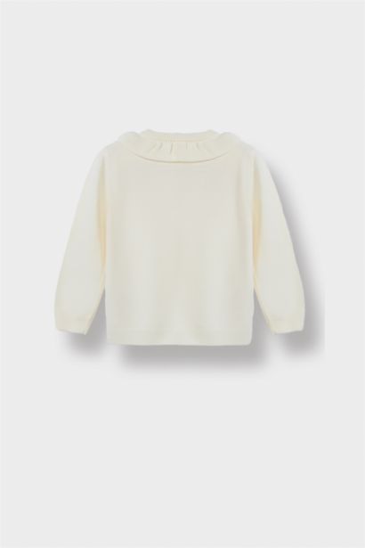 سترة قصة عادية بياقة مكشكشة