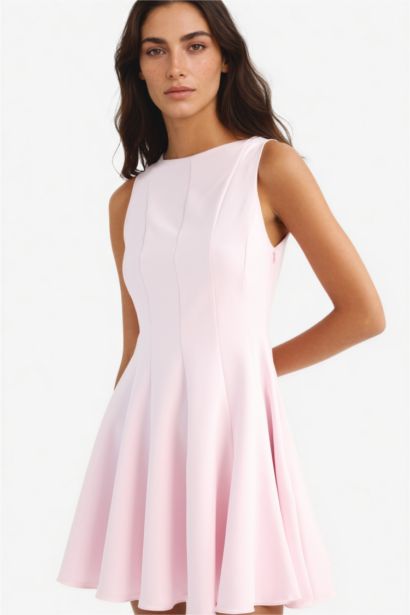 қайық тәріздес жаға жеңсіз Қысқа жеңді тоқылған көйлек